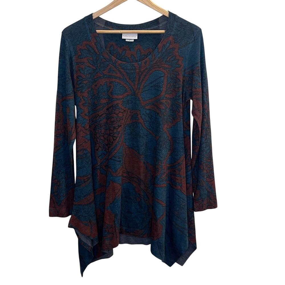 Soft Surroundings Women's Renaissance Tunic Size M Asymmetrical Hem Fairy